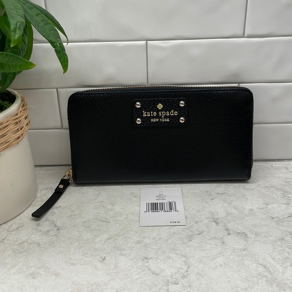 Kate Spade Black Neda Wellesley Zip Wallet